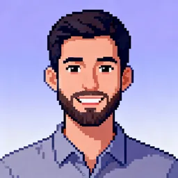 Pixel-art portrait of Jad Kawas